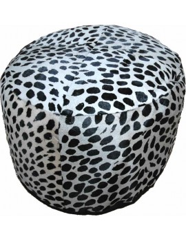 Hocker Kuhfell Leopard Muster