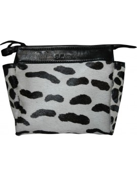 Small toiletbag, cowskin with Panther print