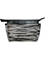 Small toiletbag, cowskin with tiger print