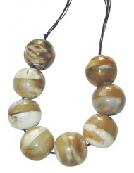 Horn necklace - 8 balls