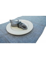 Chemin de table Shiny gris 48x150 cm Scapa Home - set de 2