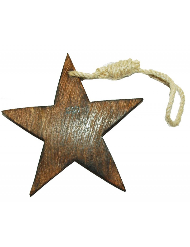 Kerstdecoratie: houten ster 