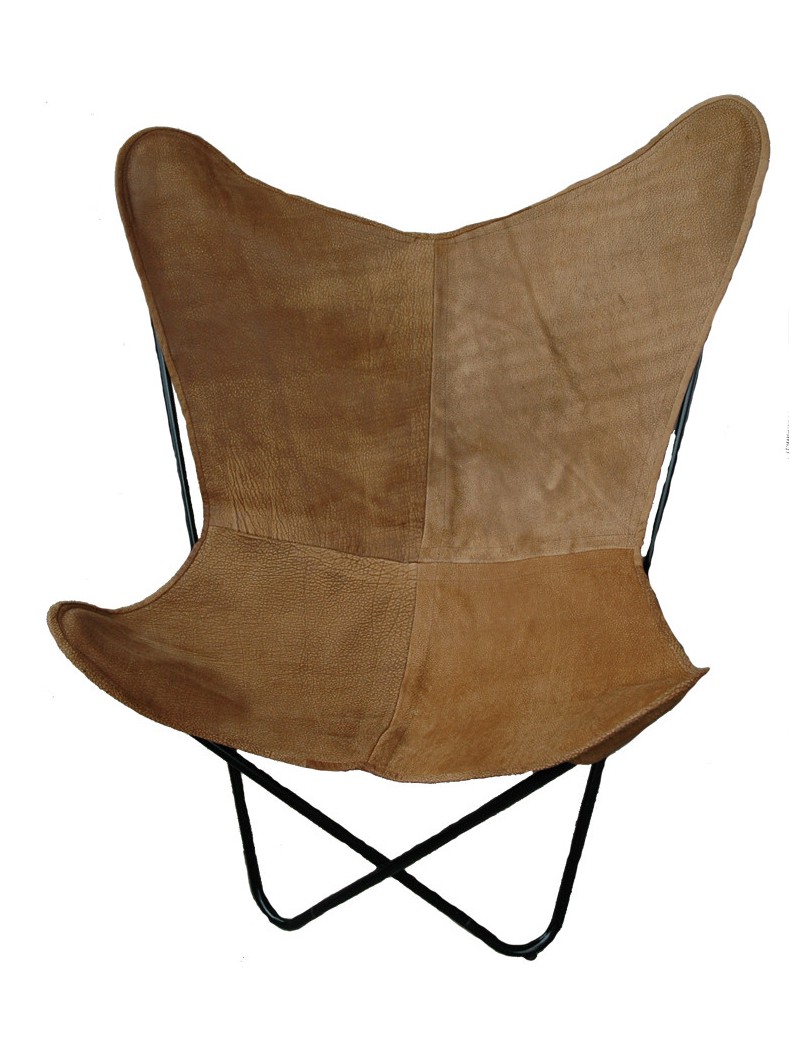 Butterfly Stool with cowskin