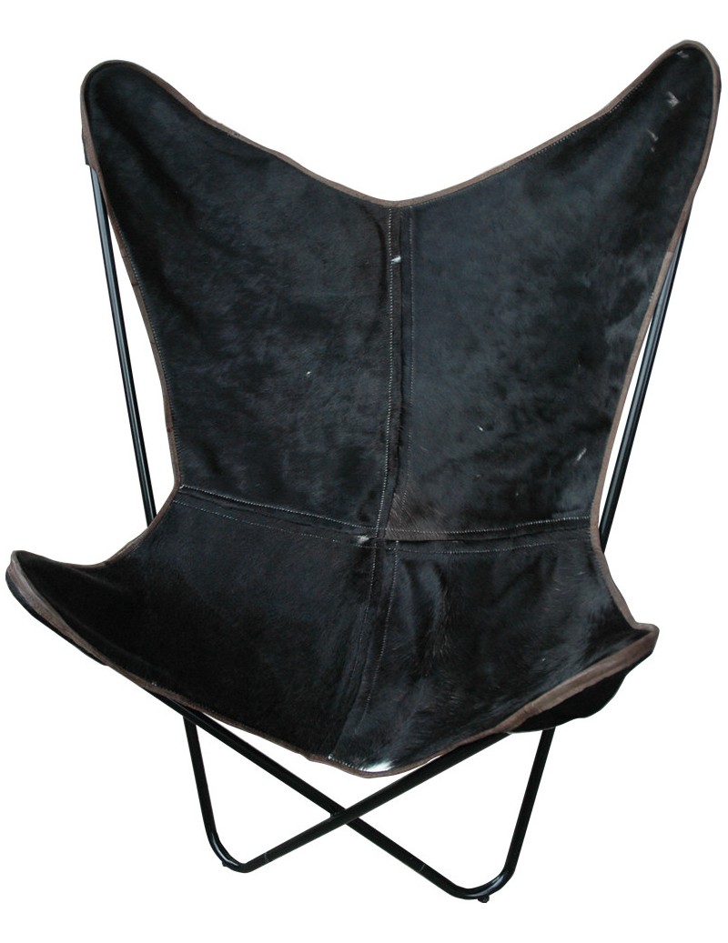 Butterfly Stool with cowskin
