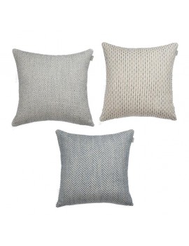 Set of 3 cushions 'Mello' - blue