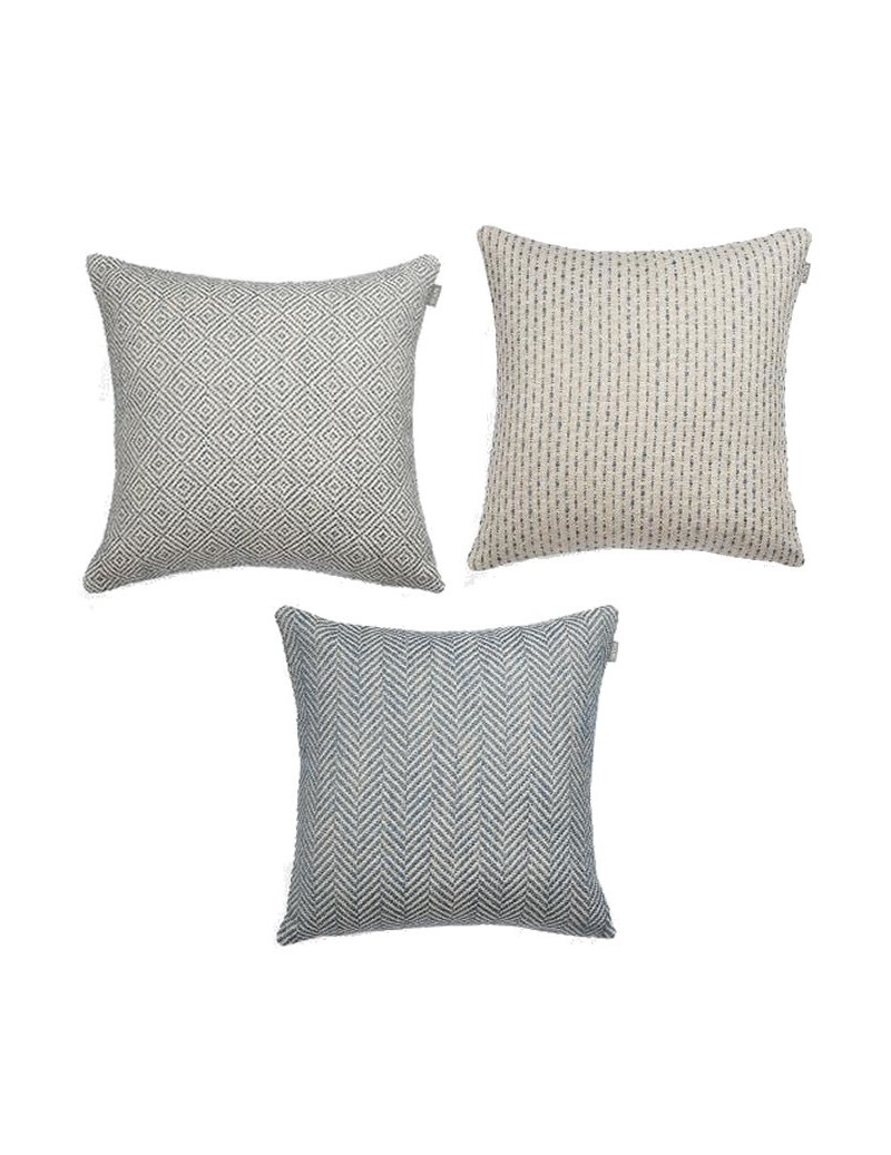 Set of 3 cushions 'Mello' - blue